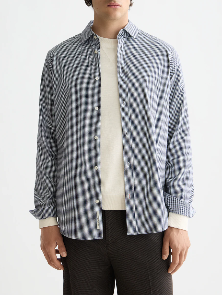 Micro-check poplin shirt - Image 14