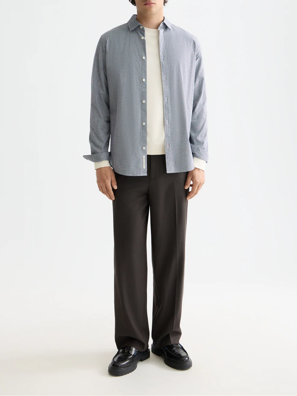 Micro-check poplin shirt - Image 15