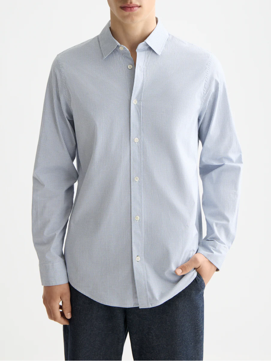 Micro-check poplin shirt - Image 8