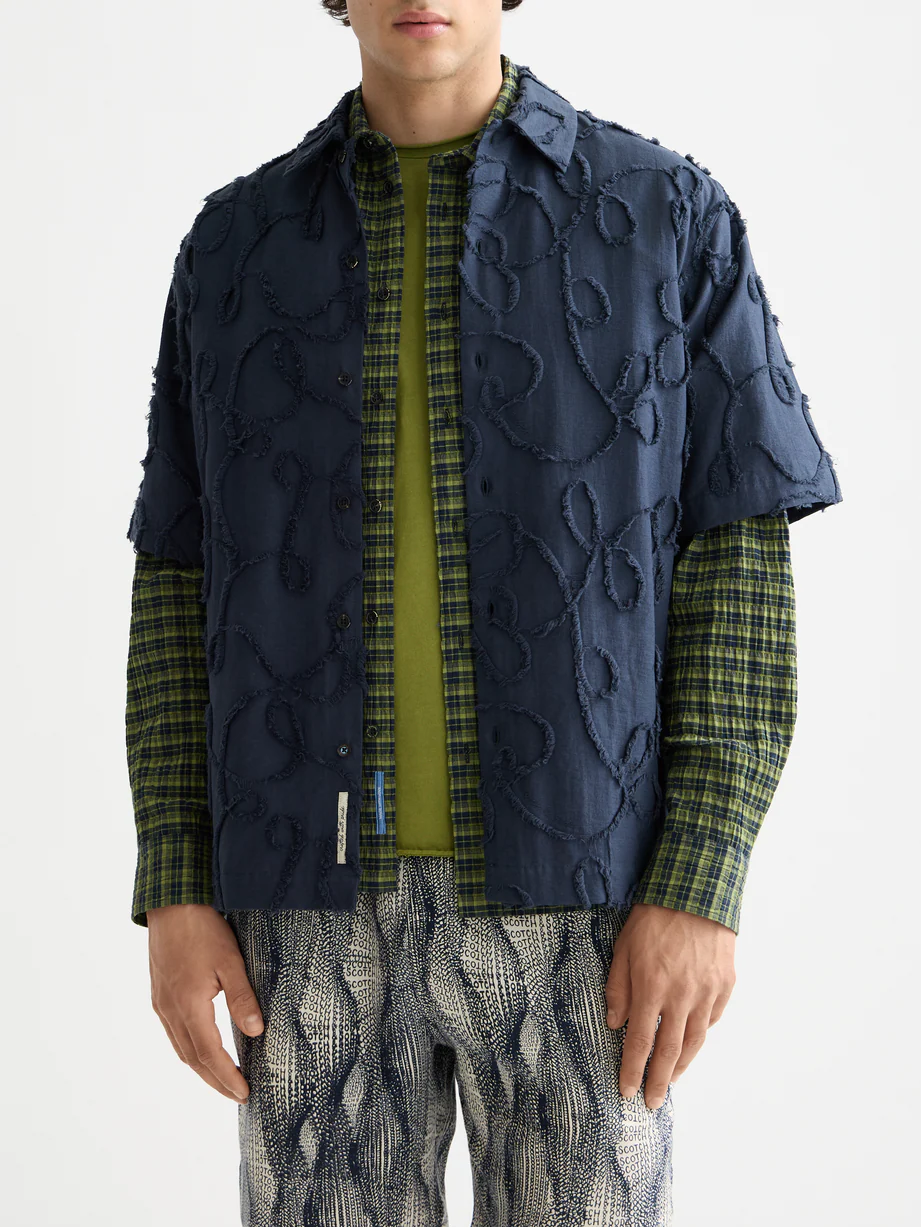 Jacquard short sleeve shirt
