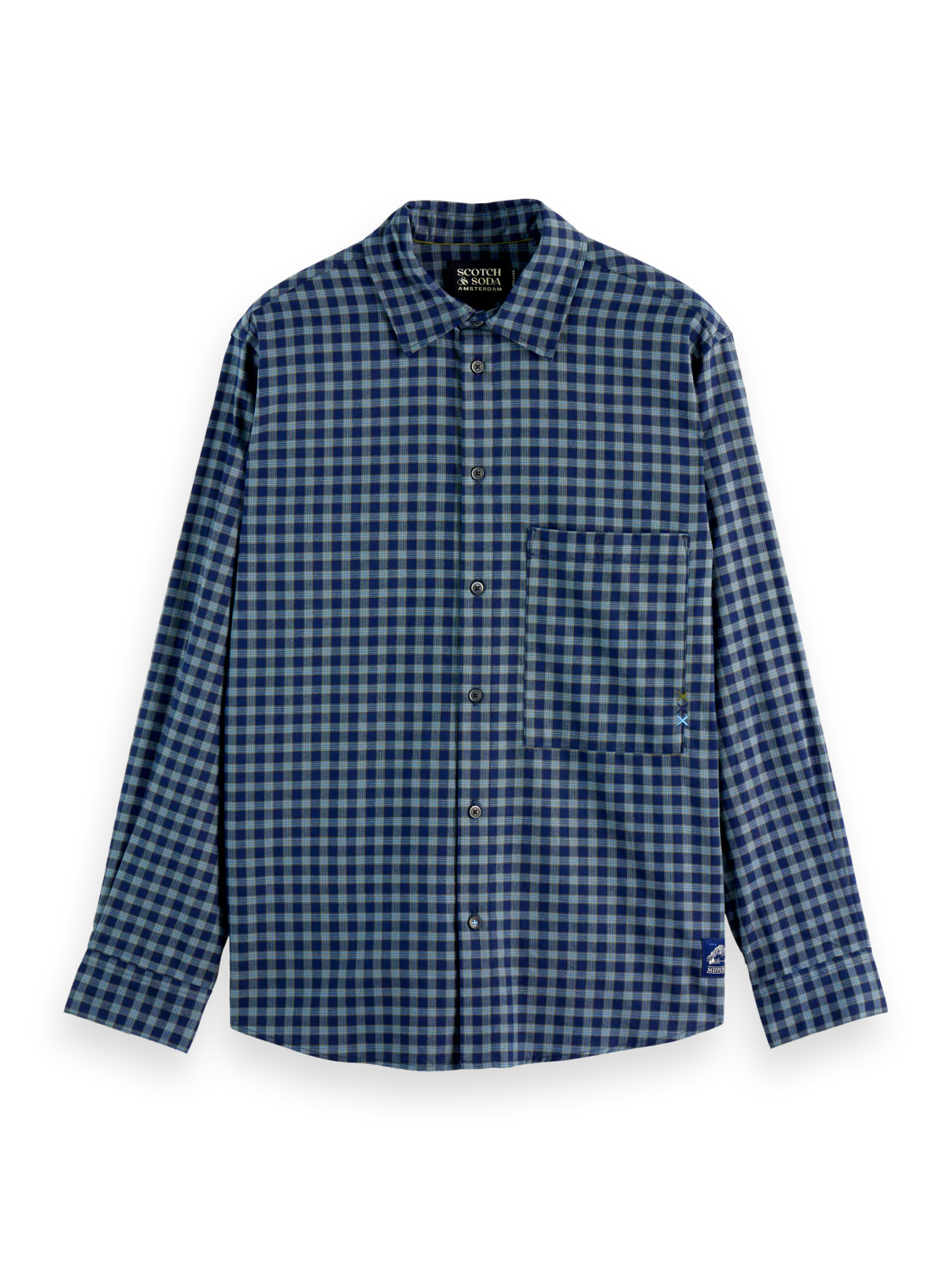 Lightweight flannel checked shirt - Image 5
