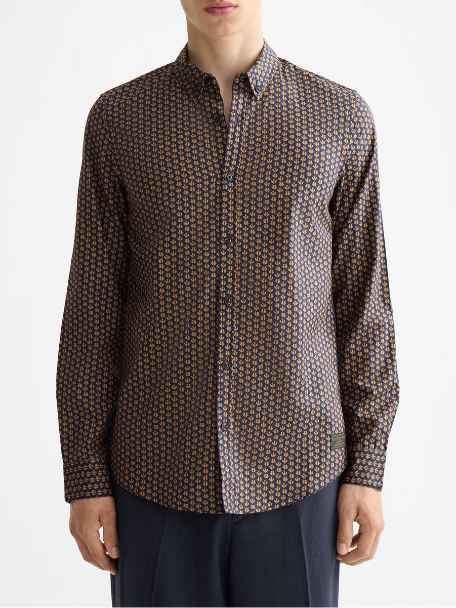 Print slim shirt