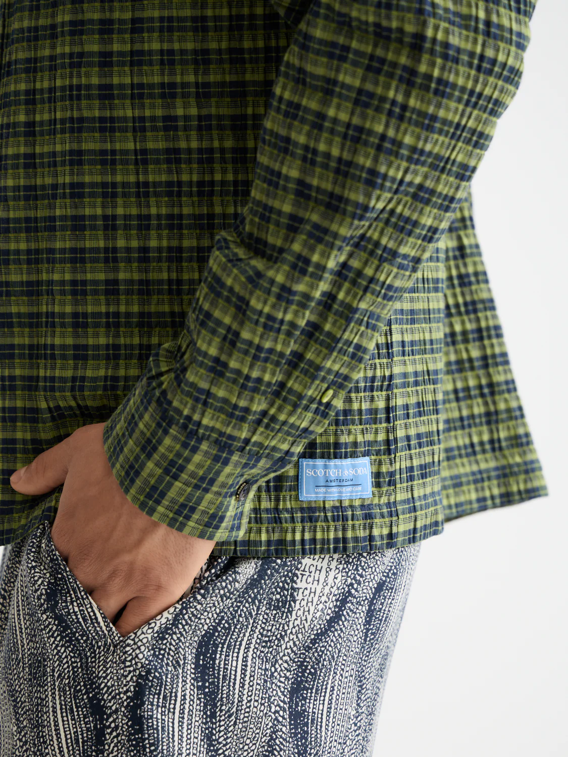 Crinkle checked shirt - Image 3