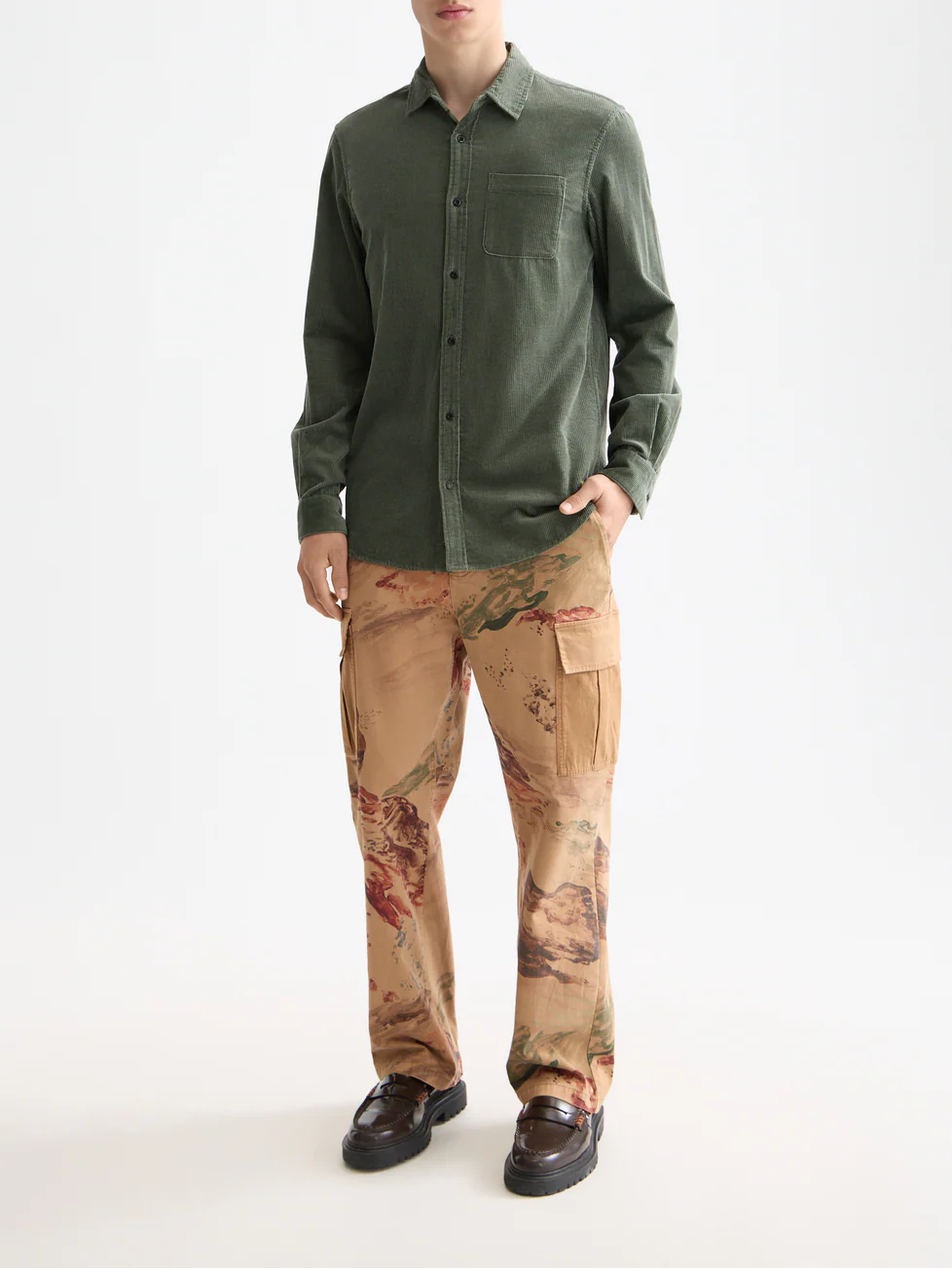 Regular corduroy shirt - Image 8