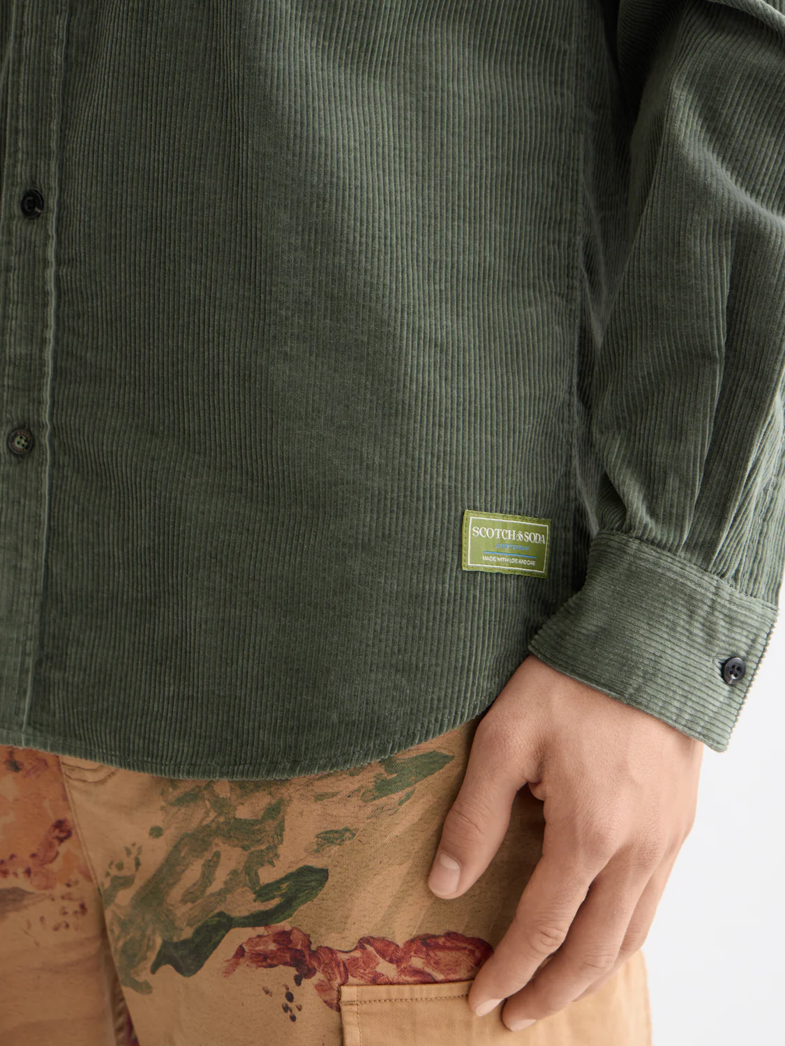 Regular corduroy shirt - Image 9