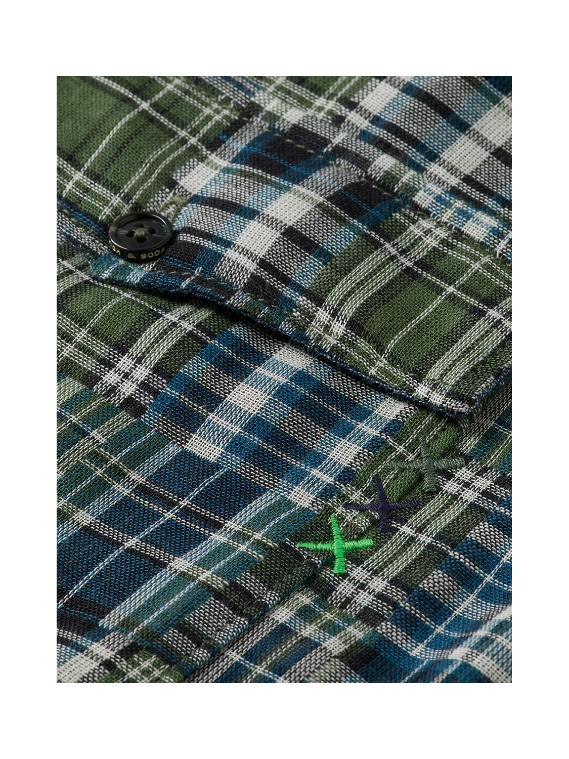 Patchwork flannel relaxed shirt - Image 7