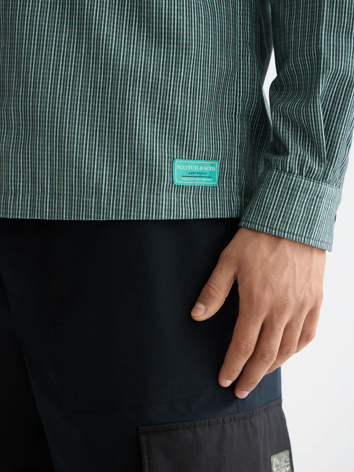 Micro-check structured shirt - Image 10