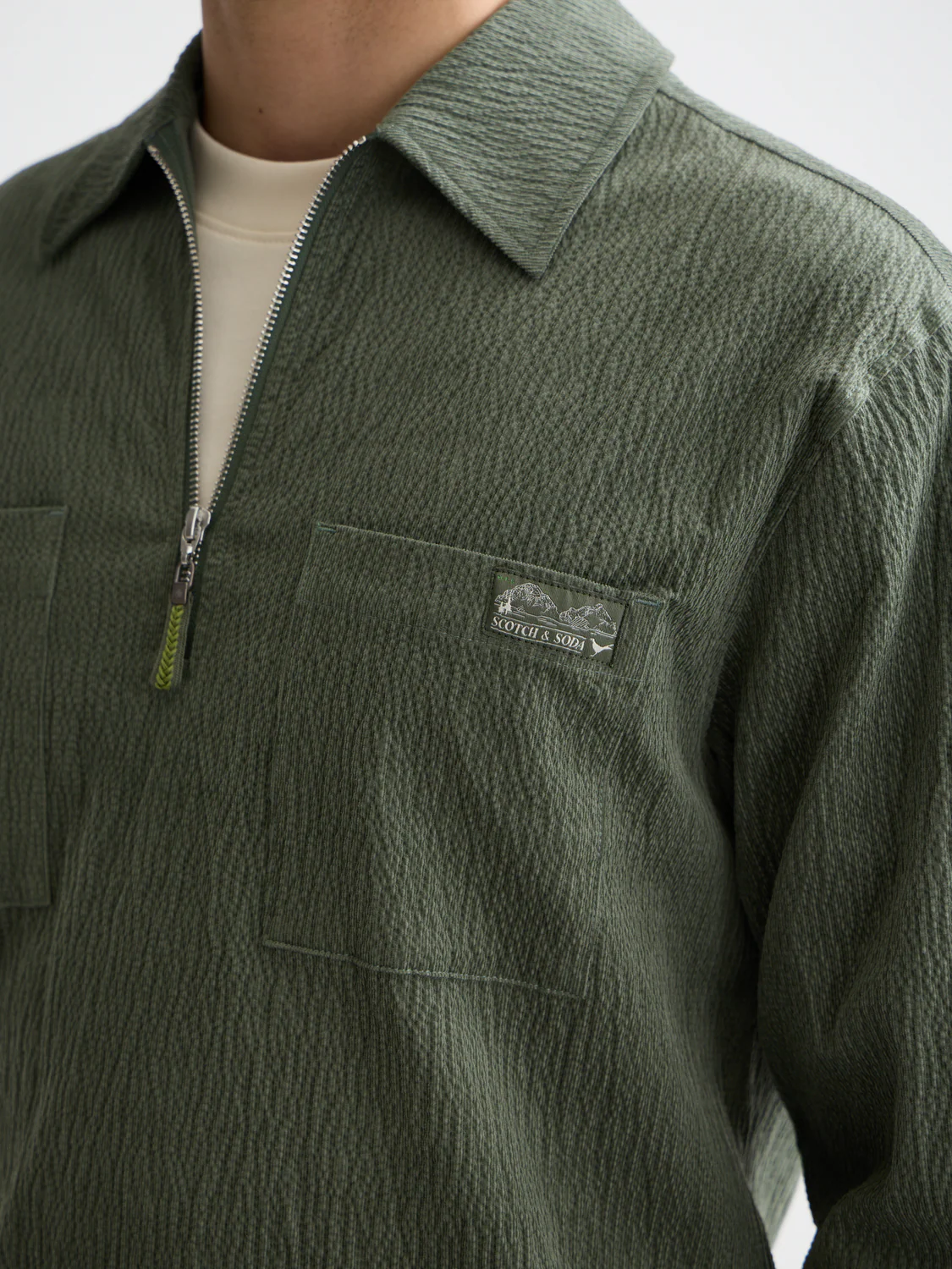 Corduroy zip shirt - Image 10