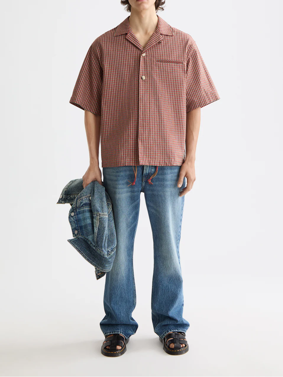 geo print short sleeve shirt - Image 2