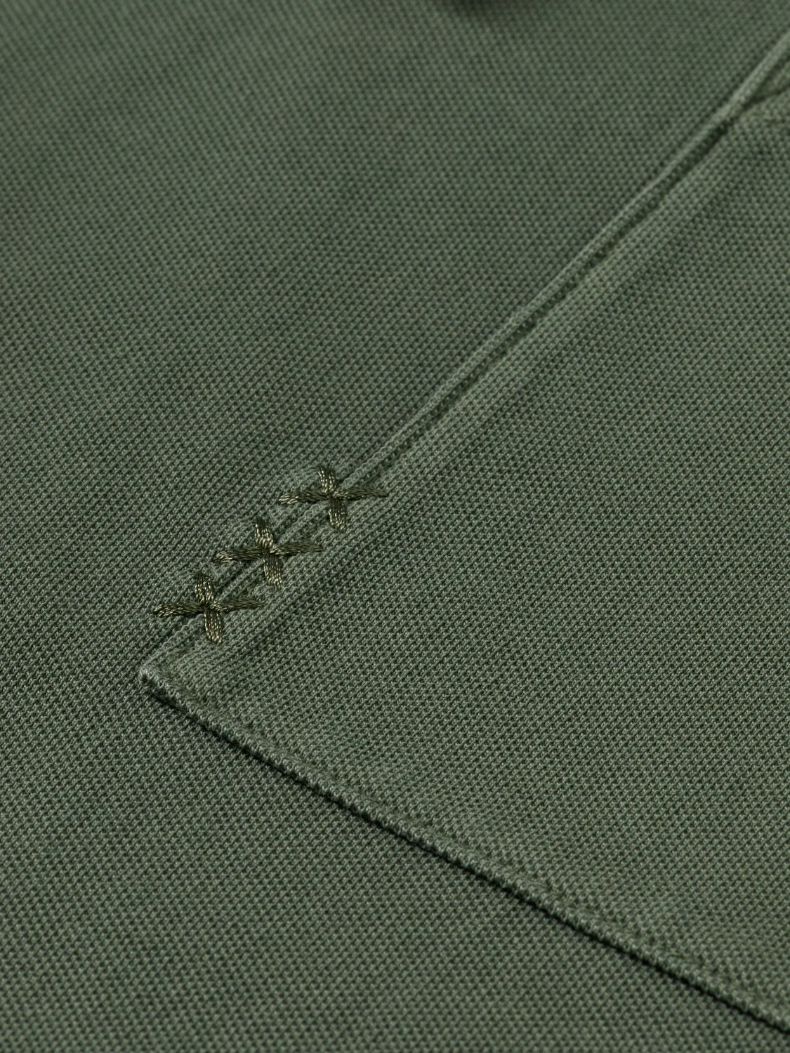 Garment-dyed pique relaxed fit pocket polo - Image 7