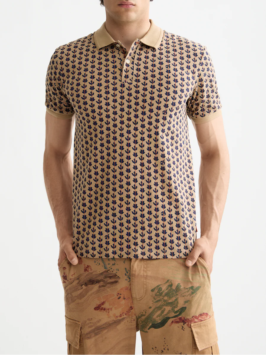 print jersey regular polo