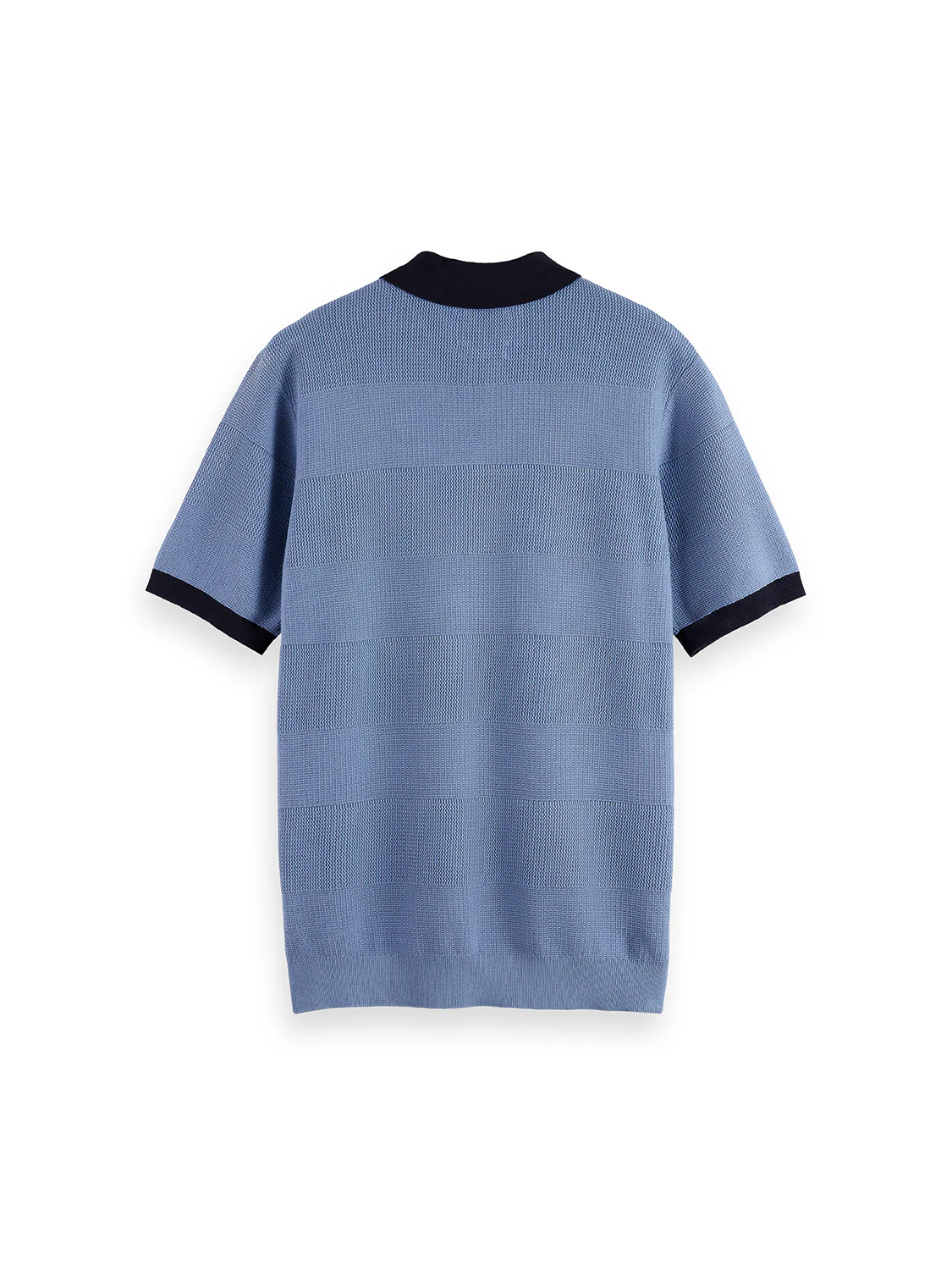 Knitted tonal striped polo - Image 13