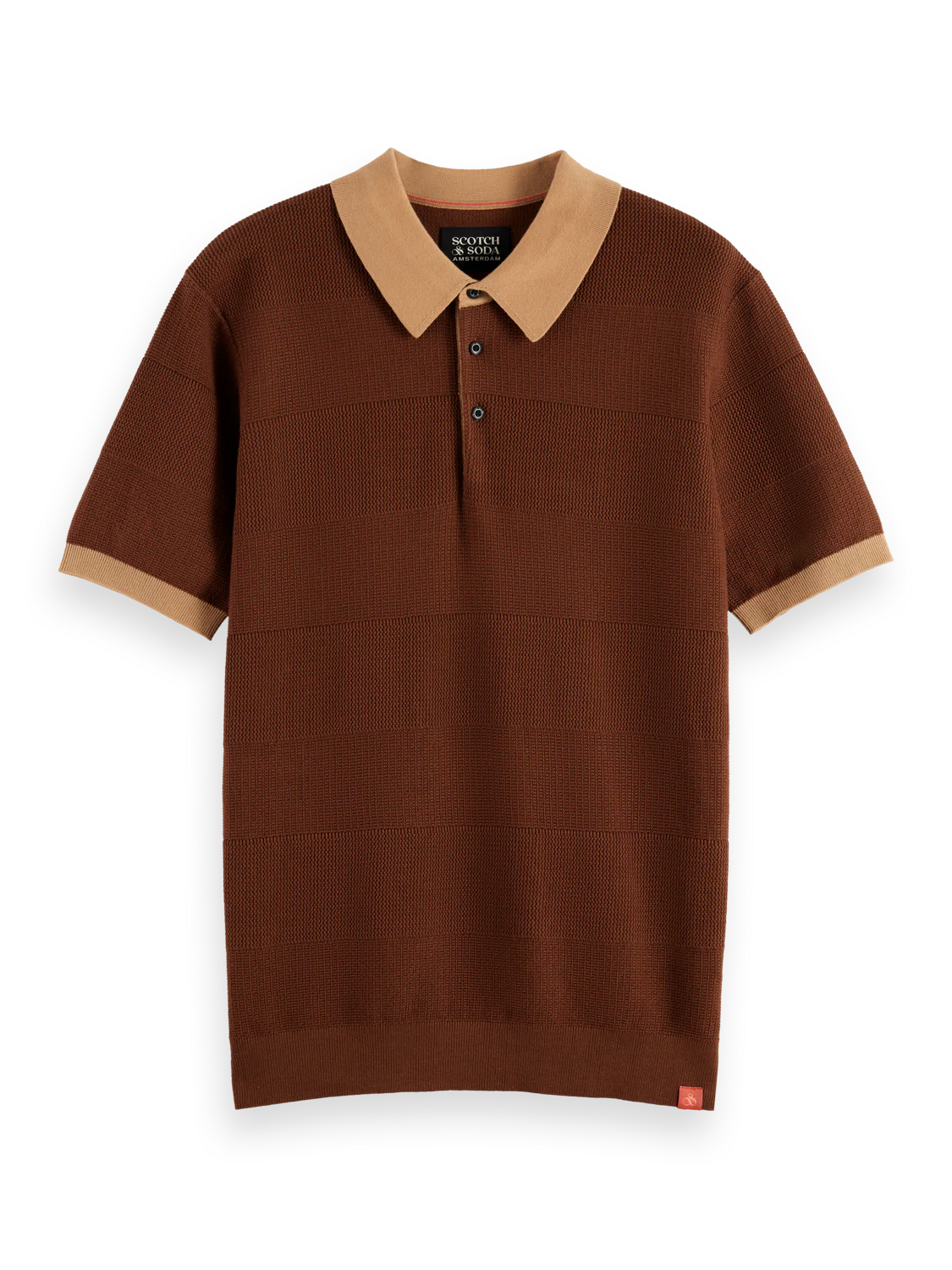 Knitted tonal striped polo - Image 19