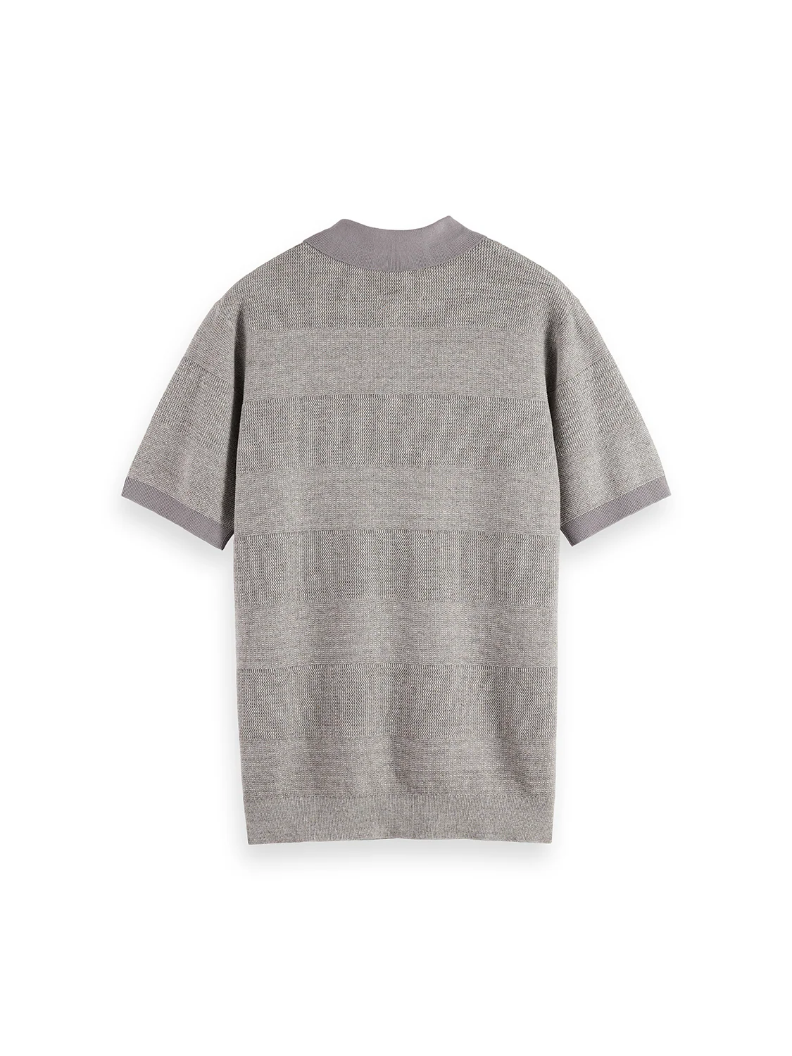 Knitted tonal striped polo - Image 6