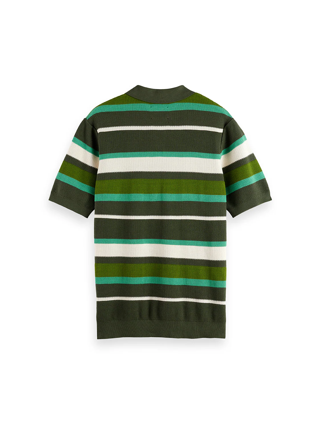 Knitted striped regular polo - Image 13