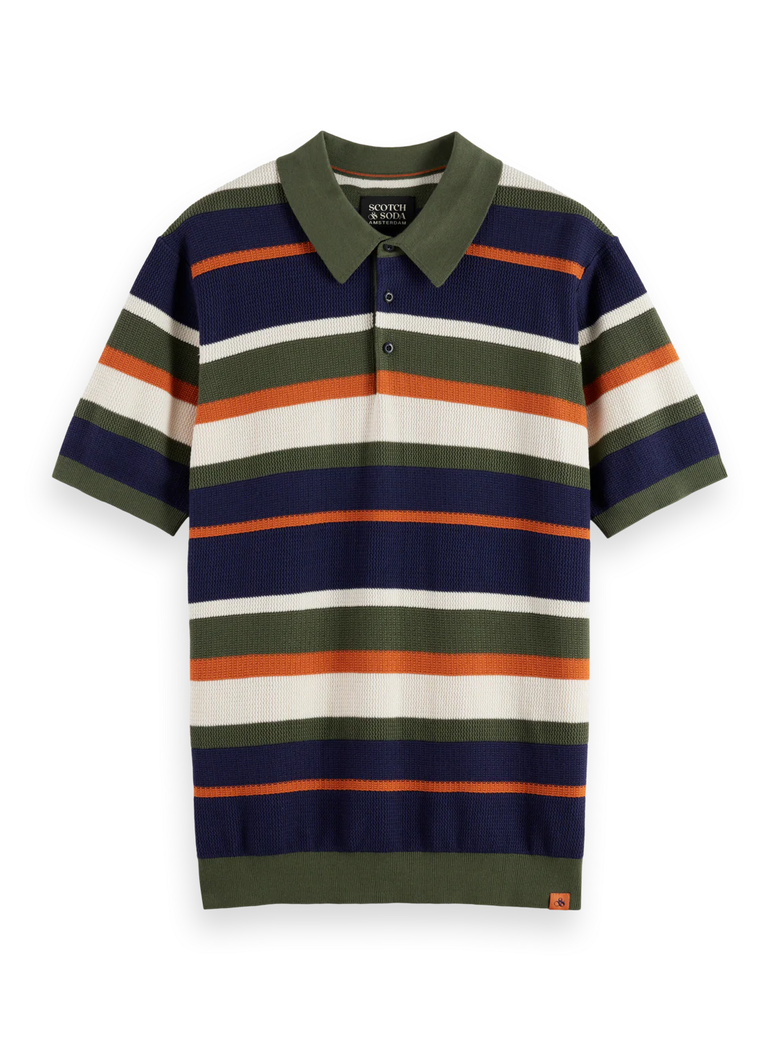 Knitted striped regular polo - Image 19