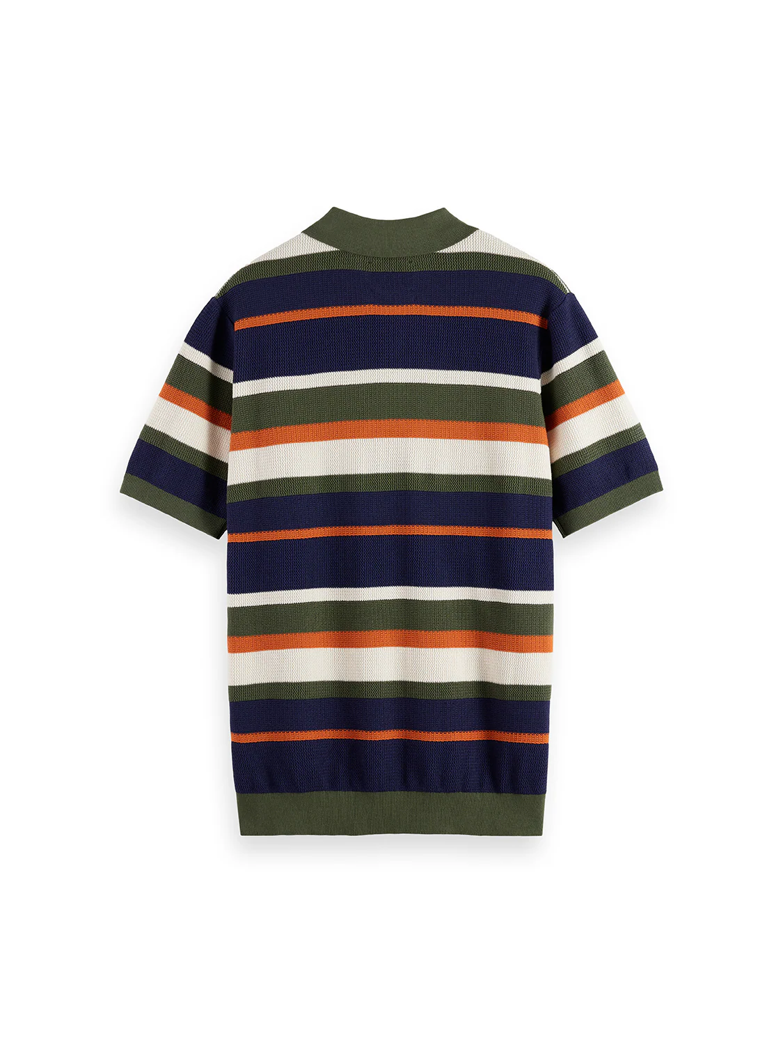 Knitted striped regular polo - Image 20