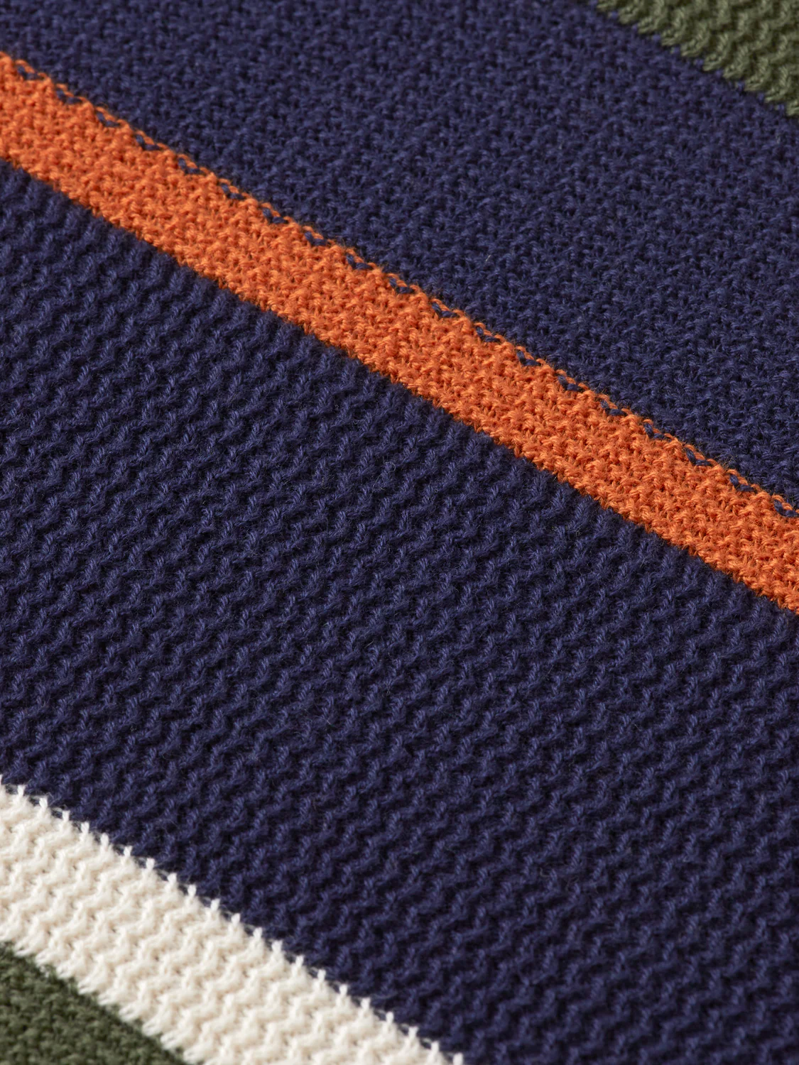 Knitted striped regular polo - Image 21