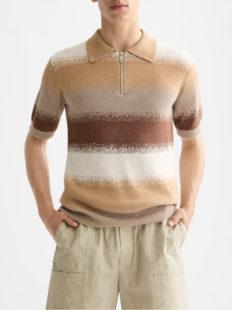 Knitted degrade polo
