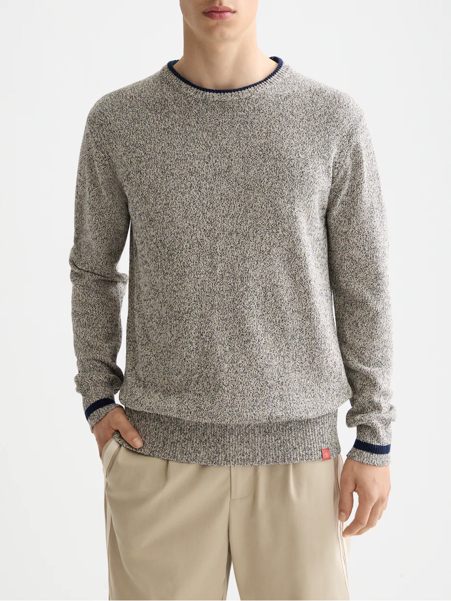 Melange regular crew neck