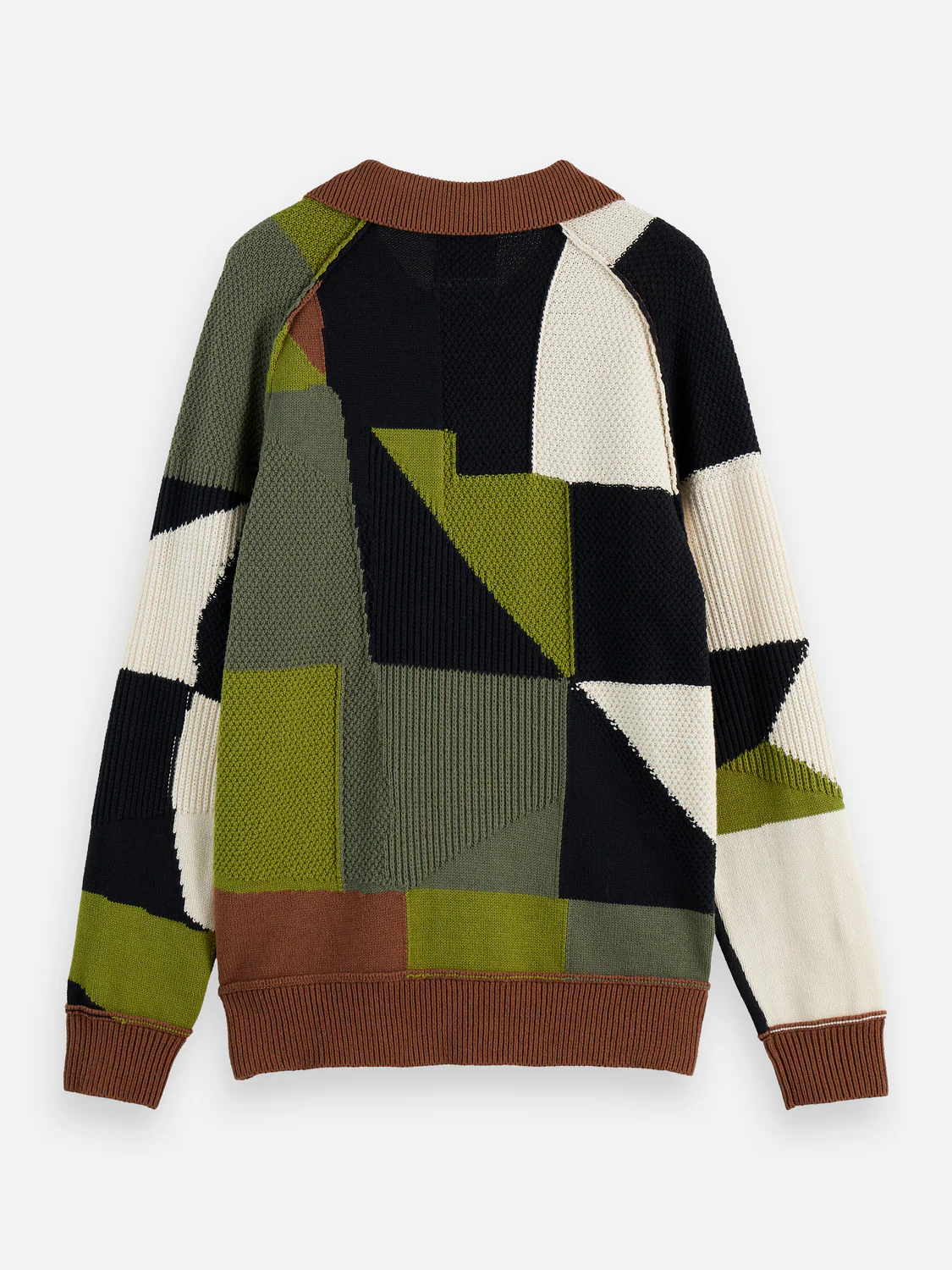 Patch work long sleeve polo - Image 6