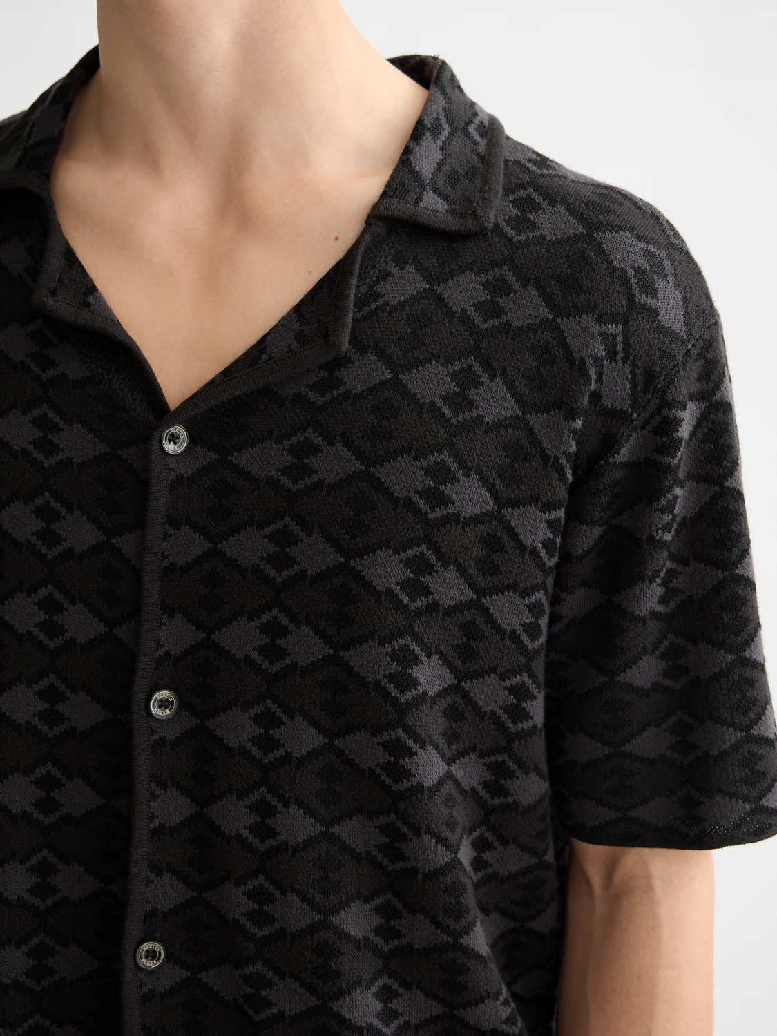 Tonal knitted polo - Image 3