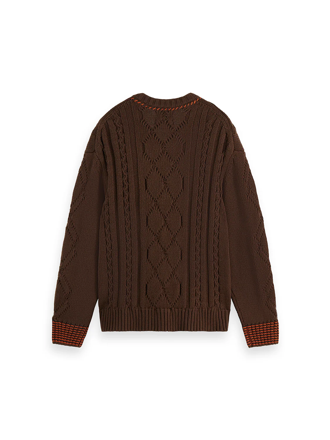 V-Neck chunky cable loose pullover - Image 13