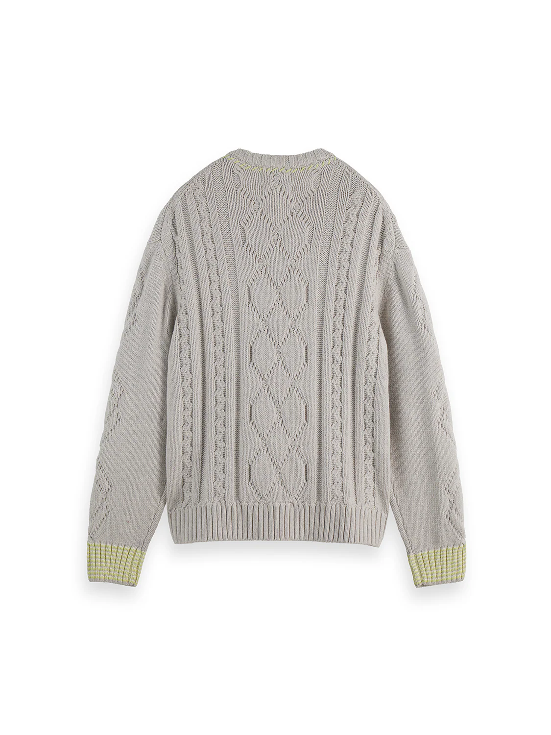 V-Neck chunky cable loose pullover - Image 6