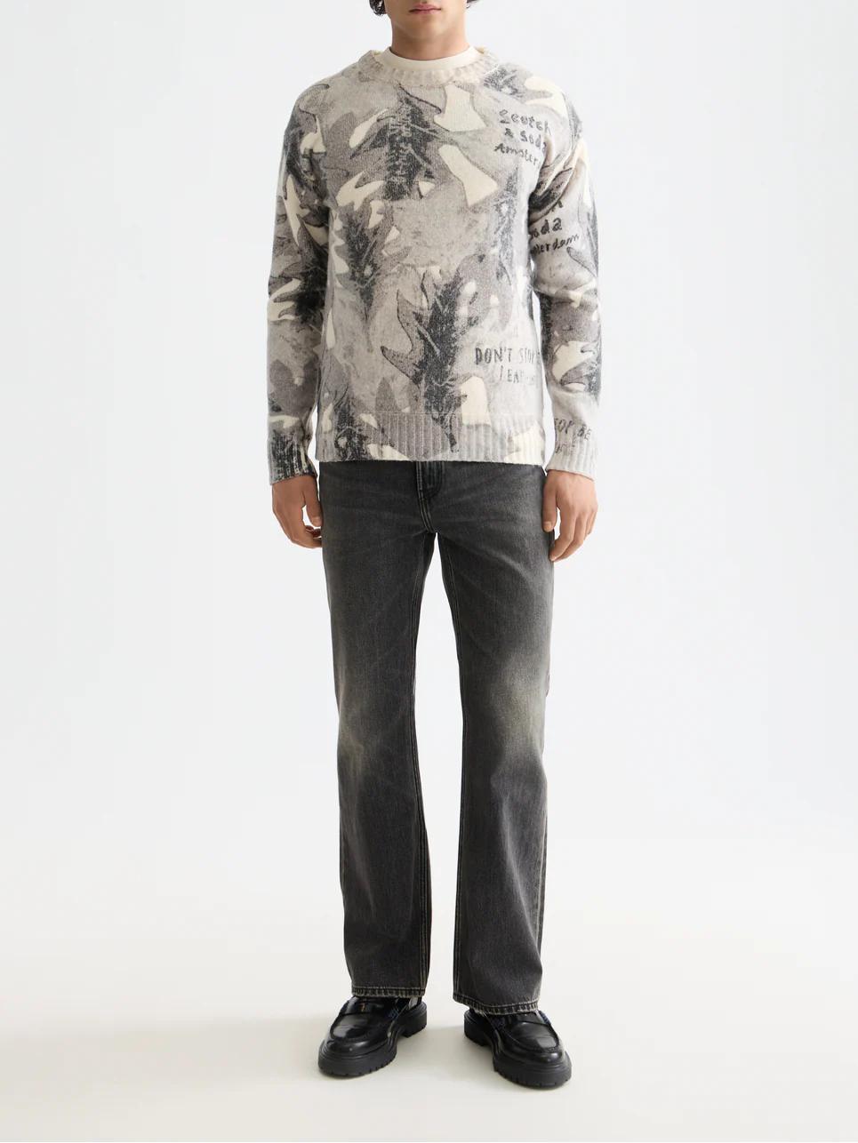 Printed dropped shoulder pullover - Image 2