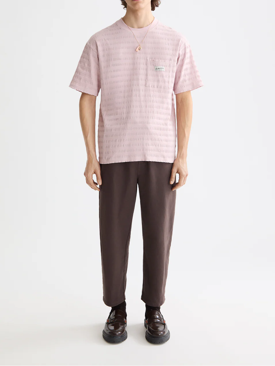 horizonal textured t-shirt - Image 2