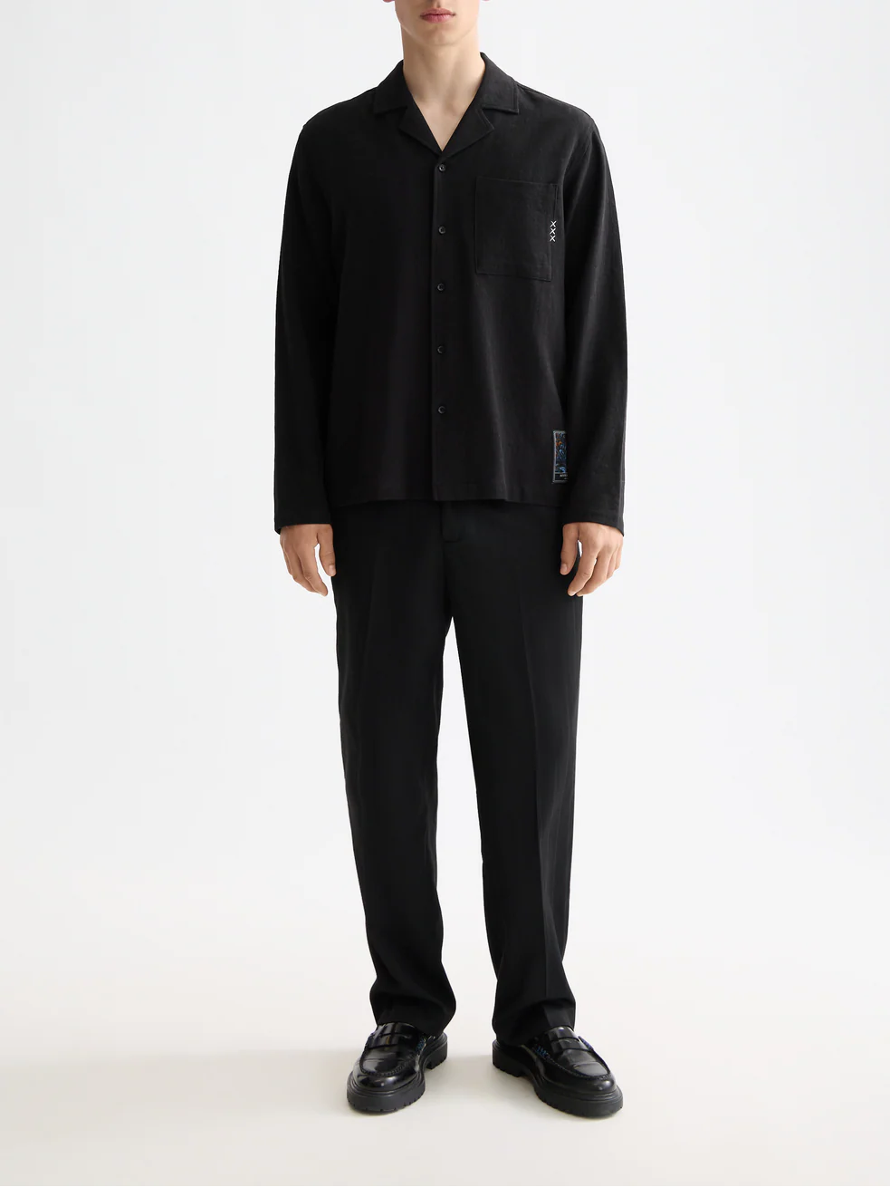 Tonal jacquard relaxed shirt - Image 2