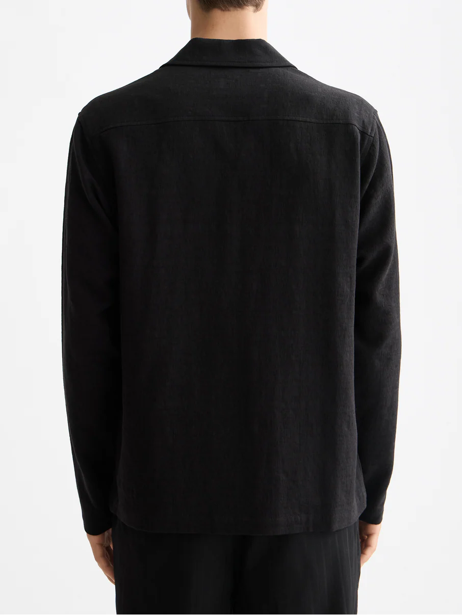 Tonal jacquard relaxed shirt - Image 4