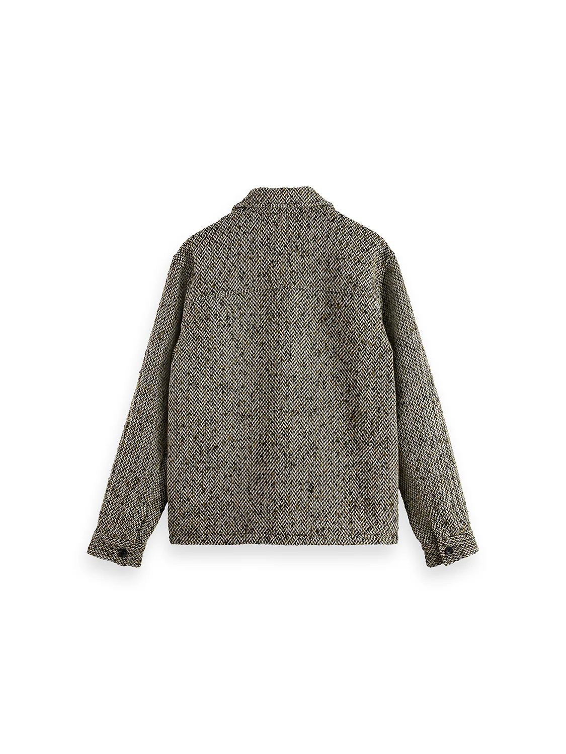 Multicoloured tweed wool-blend overshirt - Image 6