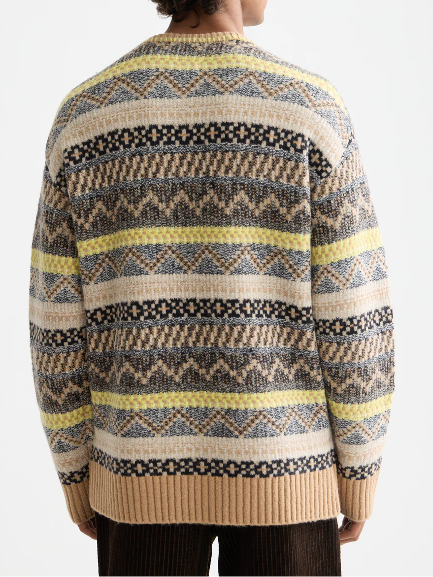 Jacquard dropped shoulder crewneck - Image 10