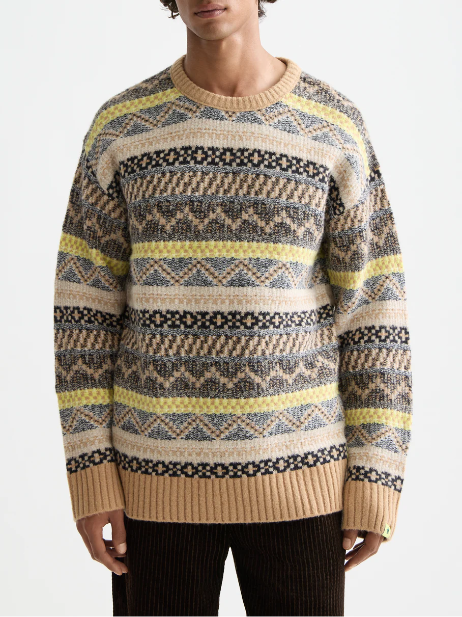 Jacquard dropped shoulder crewneck - Image 7