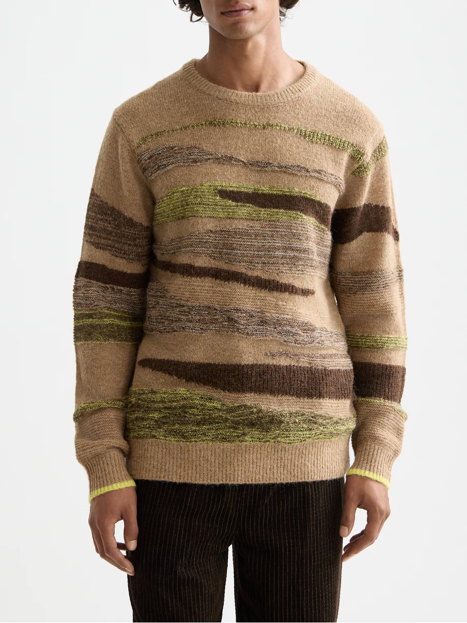 Fluffy alpaca wool blend crew neck - Image 8