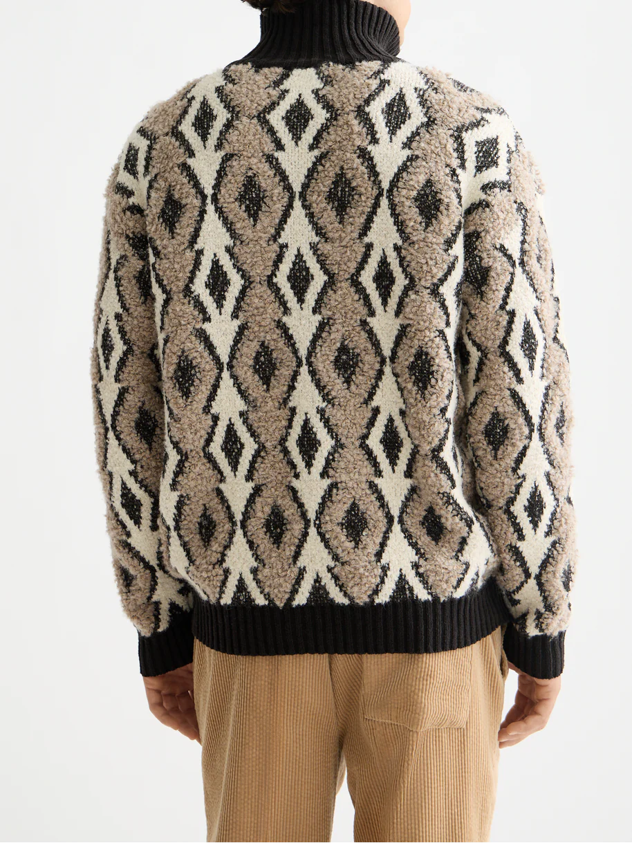 Argyles jacquard dropped shoulder pullover - Image 4