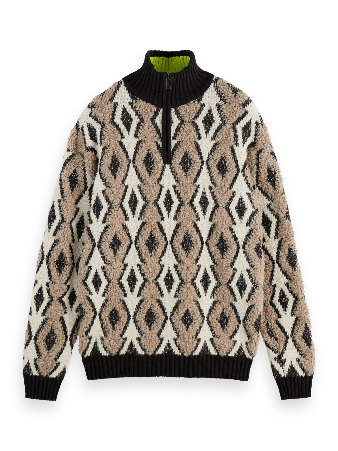 Argyles jacquard dropped shoulder pullover - Image 5