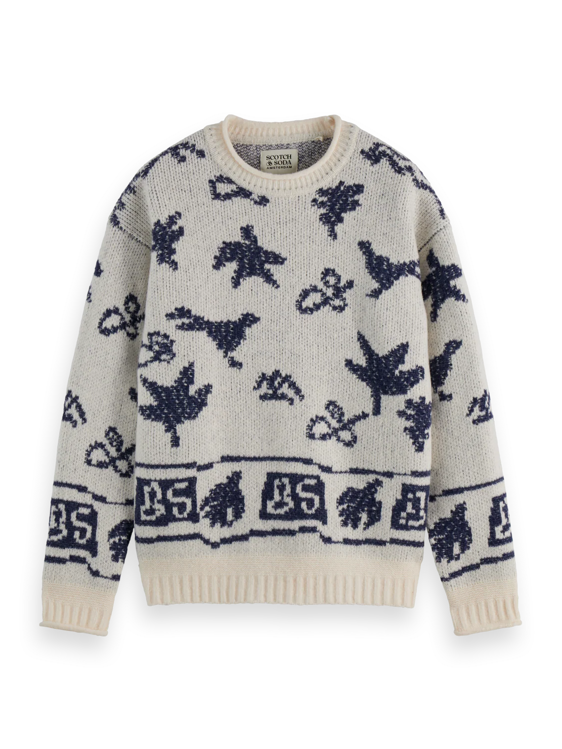 Jacquard dropped shoulder pullover - Image 5