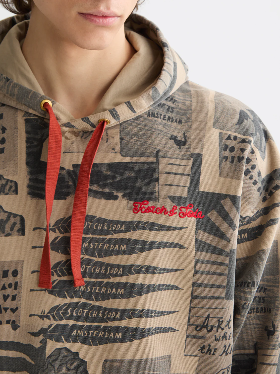 overdyed printed hoodie - Image 3