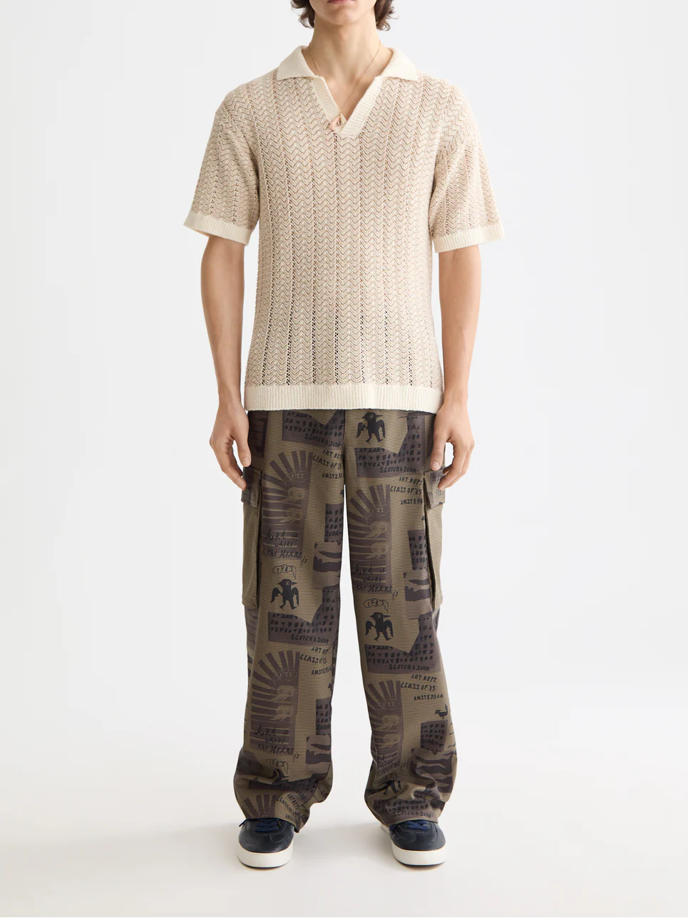Baggy printed cargo pants