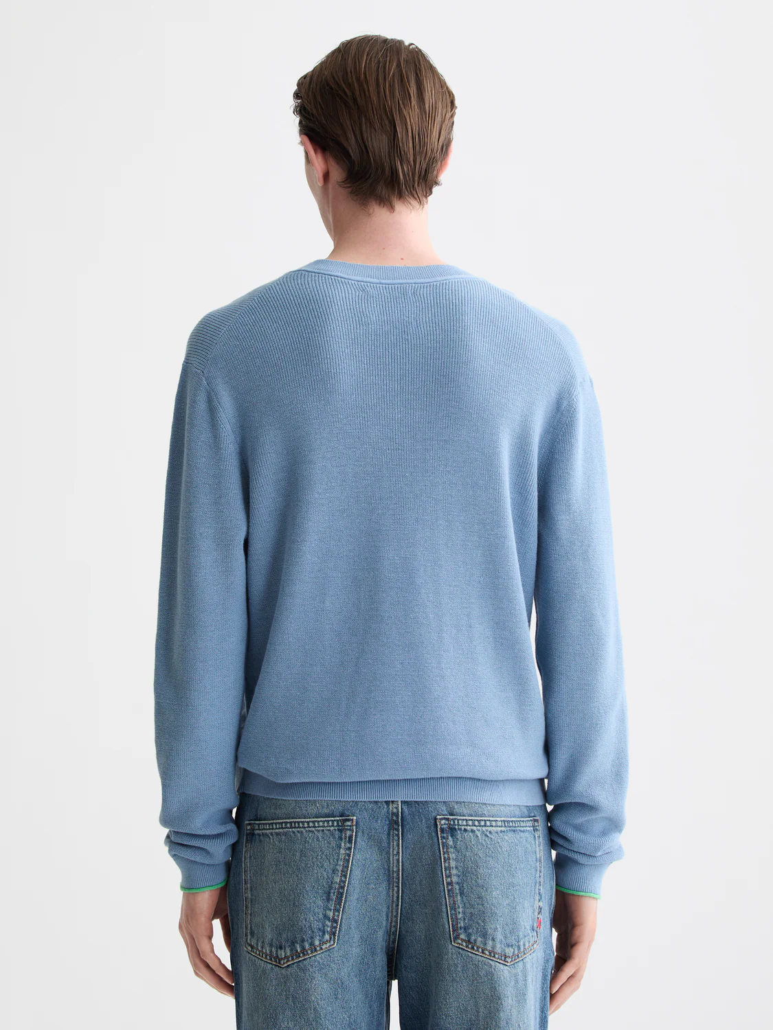 cotton linen v-neck knit - Image 10