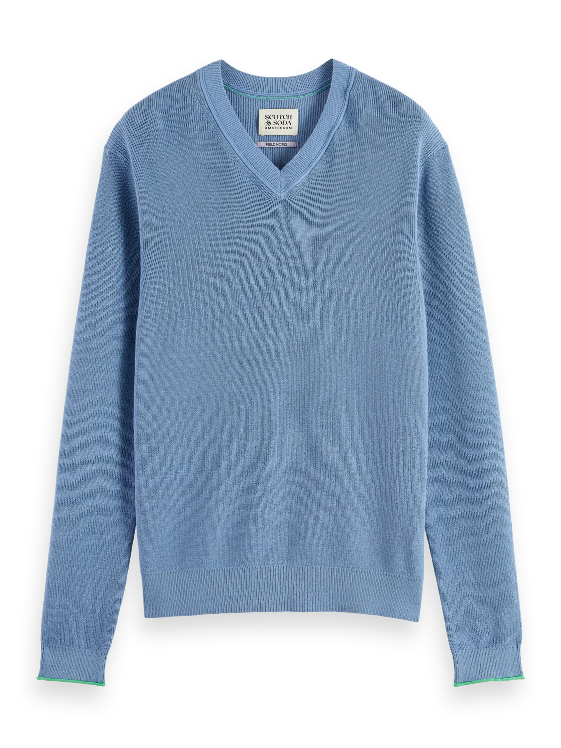 cotton linen v-neck knit - Image 11
