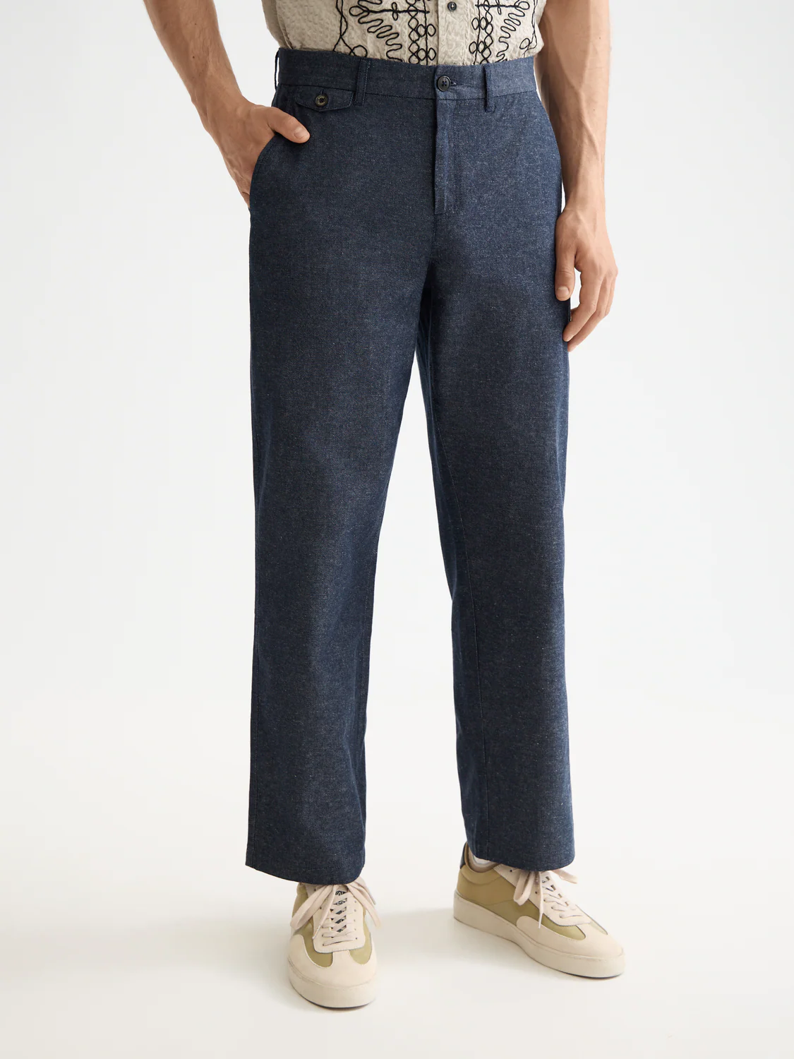 Otis Cotton linen twill relaxed straight chino - Image 2