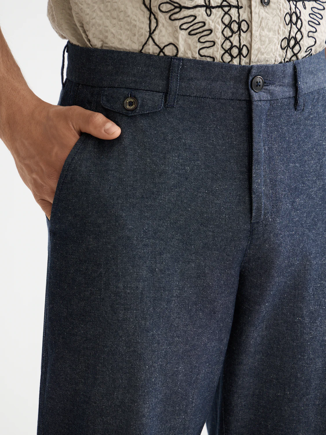 Otis Cotton linen twill relaxed straight chino - Image 3