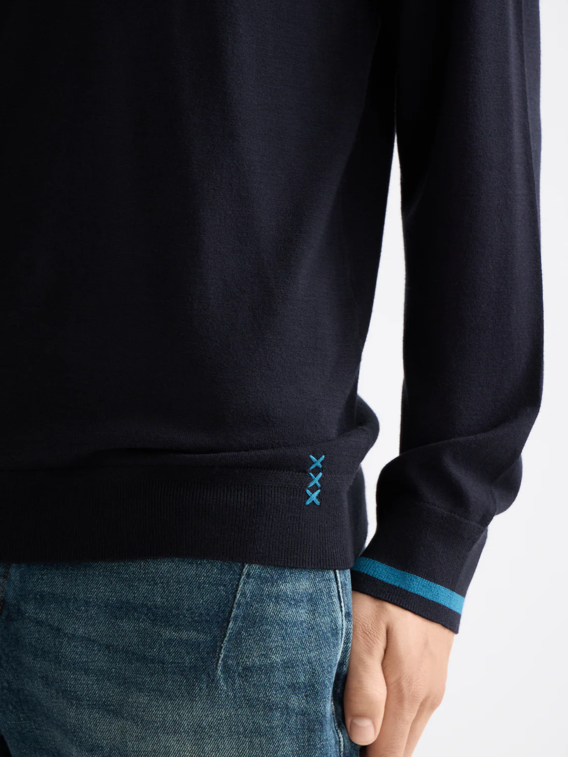 Knitted Long Sleeve Polo - Image 10
