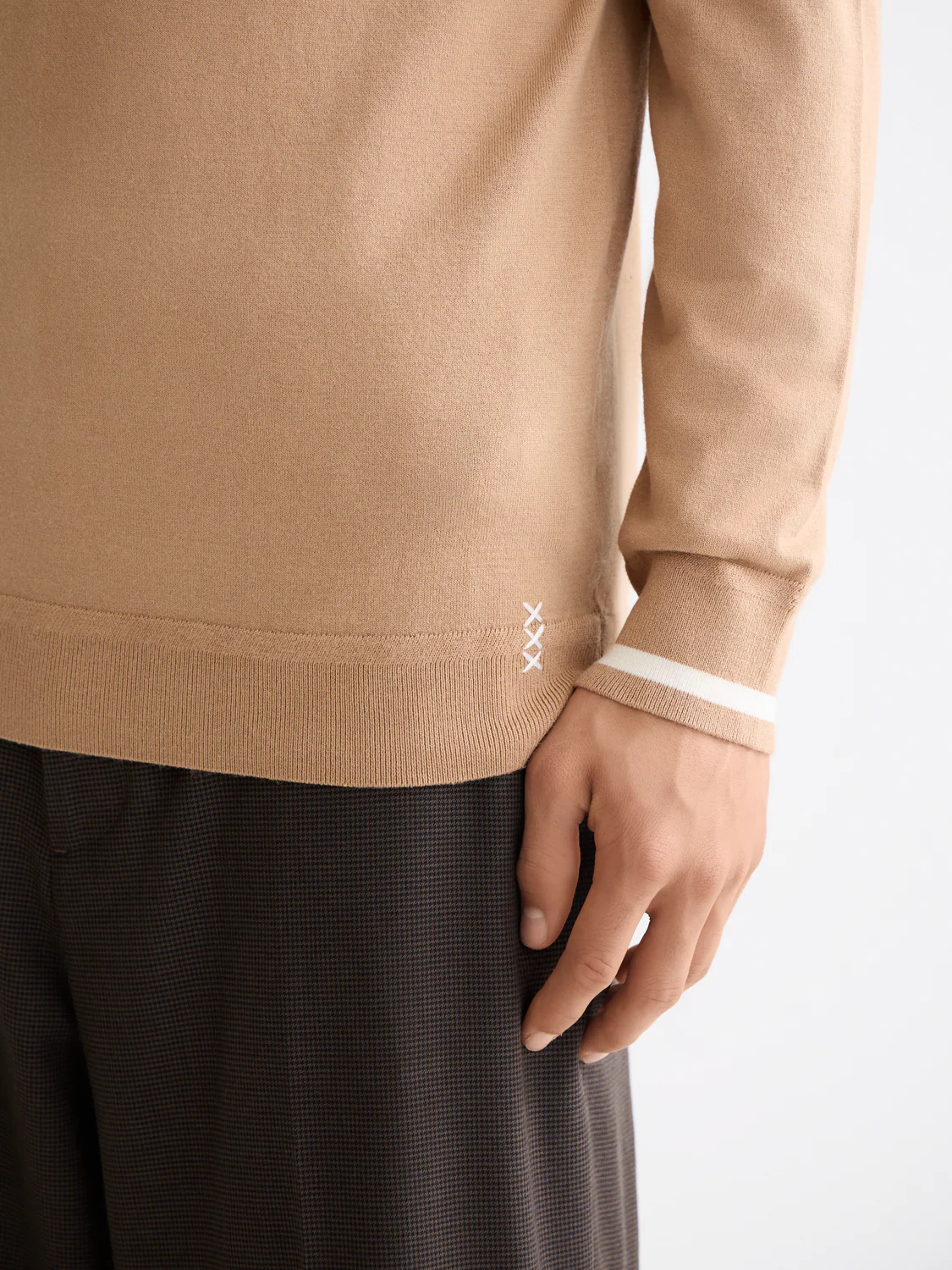 Knitted Long Sleeve Polo - Image 3