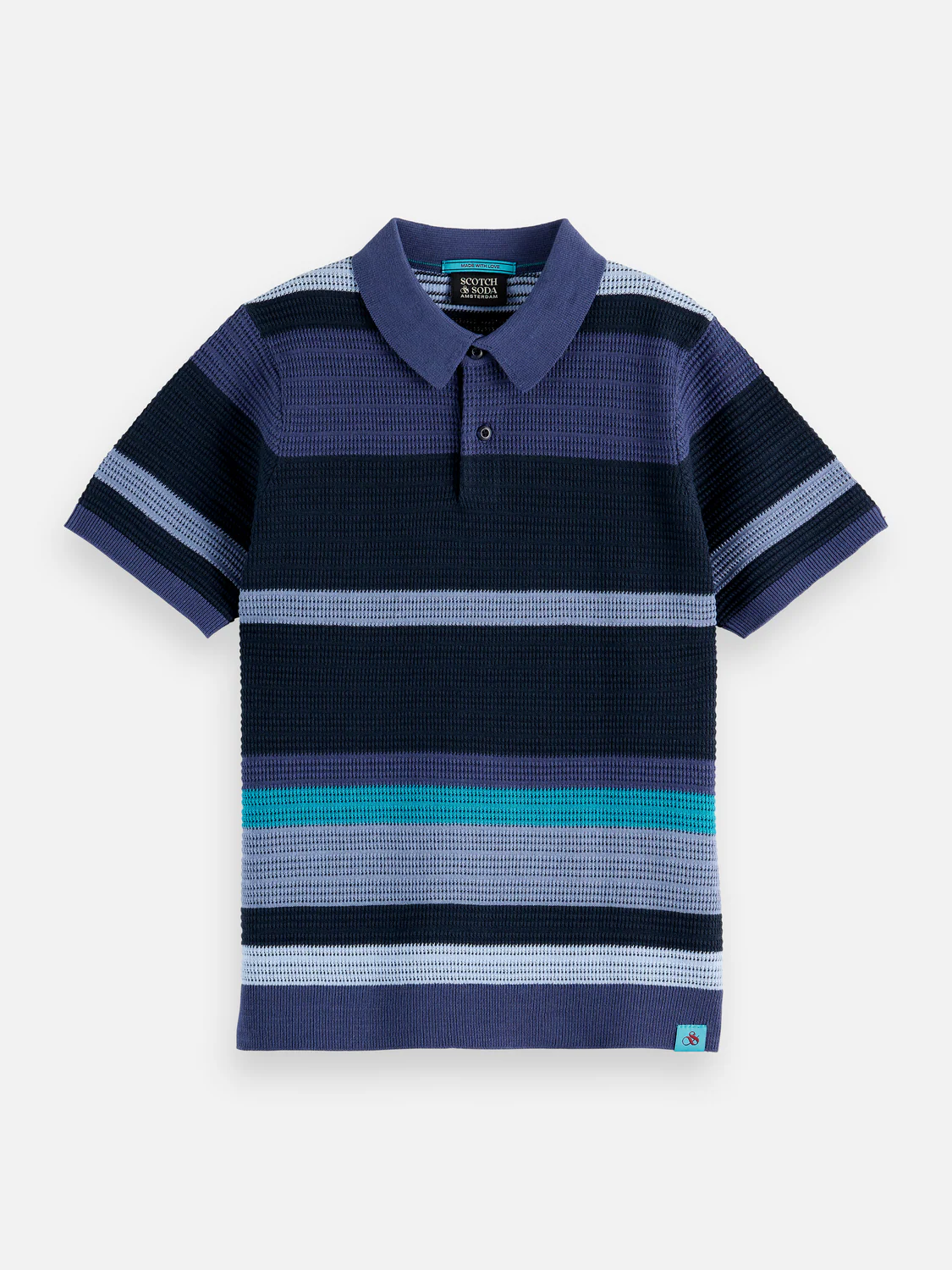 Boys Structured knitted striped polo - Image 5