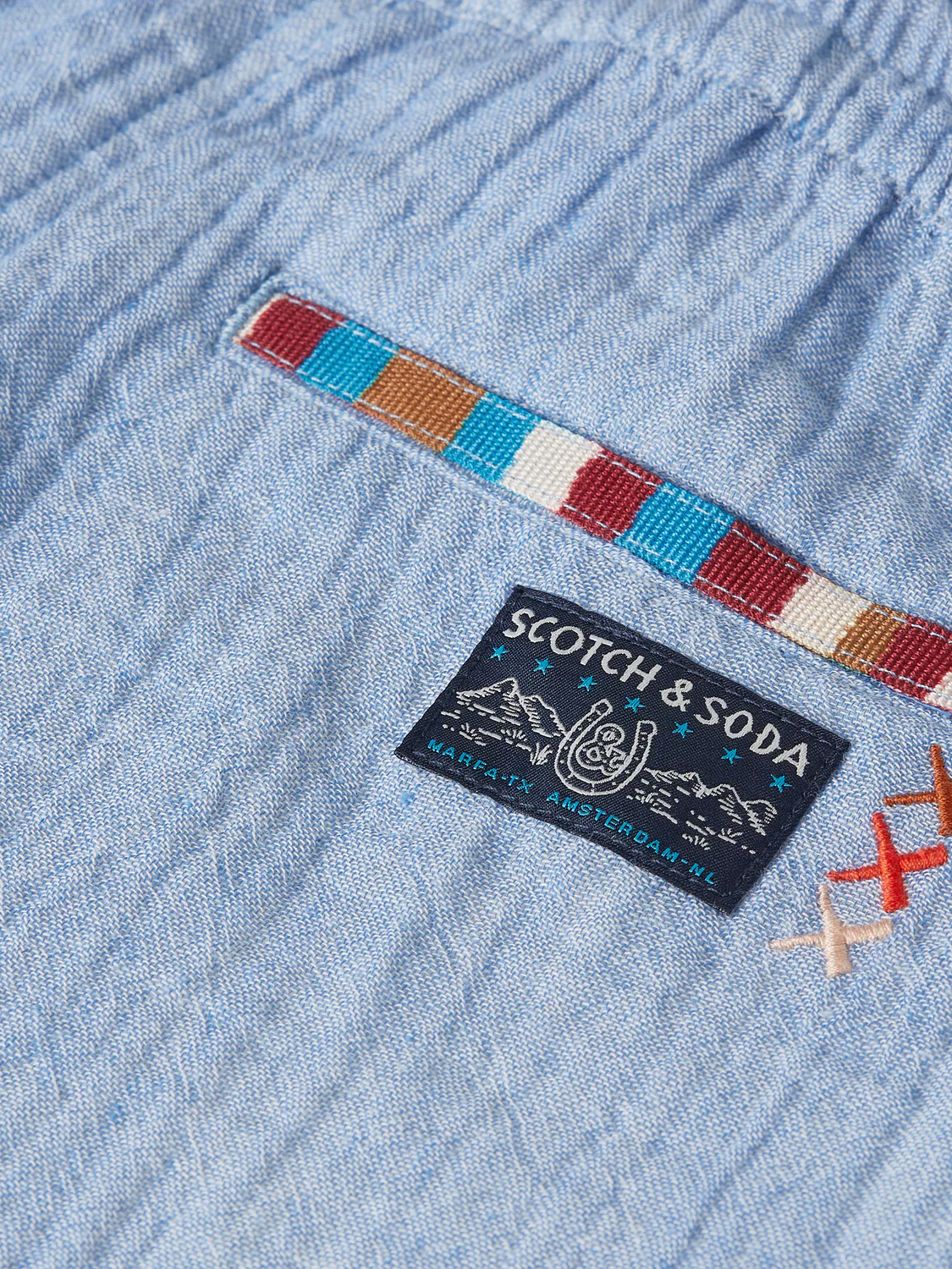 Boys Cotton chambray shorts - Image 3
