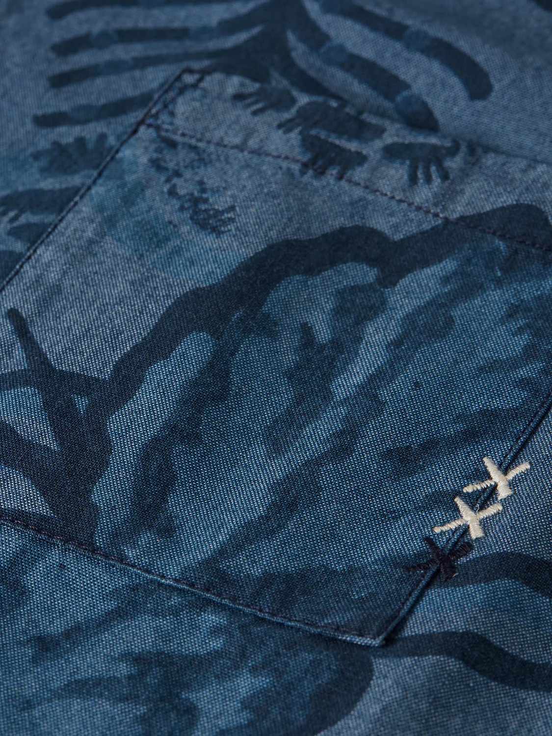 Boys print chambray short sleeve shirt - Image 3